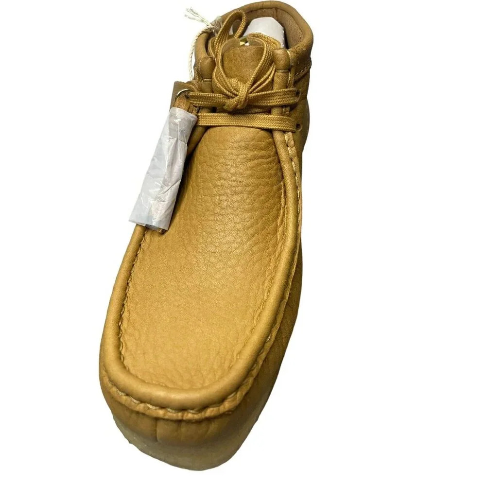 Clarks Original Free People Wallabee Women's Leather Boots Size 9.5 Mid Tan - Picture 6 of 13